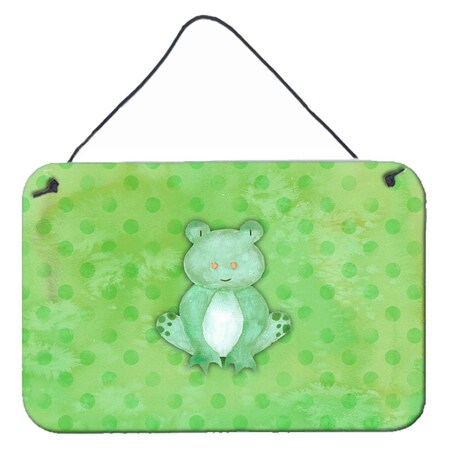 Carolines Treasures Polkadot Frog Watercolor Wall or Door Hanging Prints BB7388DS812